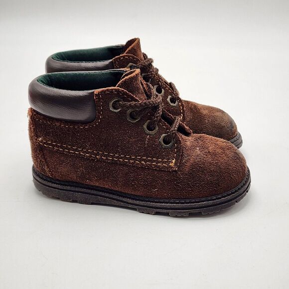 Other - Vintage Small Steps Infant Toddler Boots Shoes Boy‎ Sz 4 Brown  Made In USA